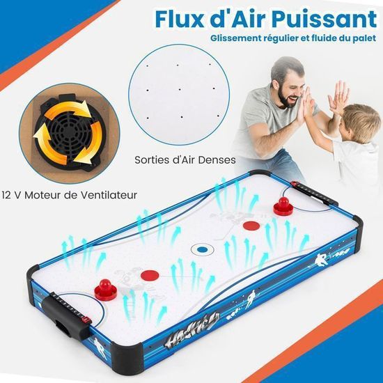 COSTWAY Table de Hockey à Air avec Marqueur Électronique LED
