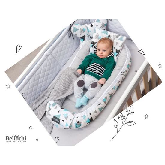 Bellochi Reducteur De Lit Bebe Cale Bebe Pour Lit Cocon Bebe 100 Coton Oeko Tex 90 X 60cm Nid De Bebe Baby Nest Tresor Cdiscount Puericulture Eveil Bebe