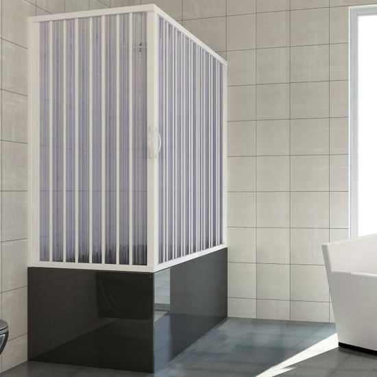 Nina 160cm avec ouverture lat/érale Pare baignoire douche en Plastique PVC mod