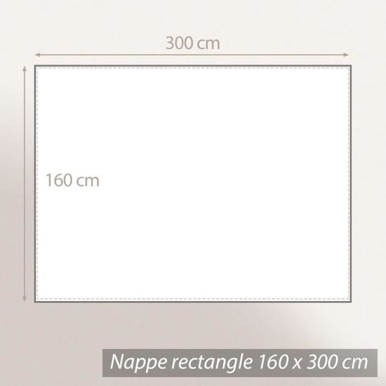 Nappe rectangle 160x300cm BAHIA Fusain