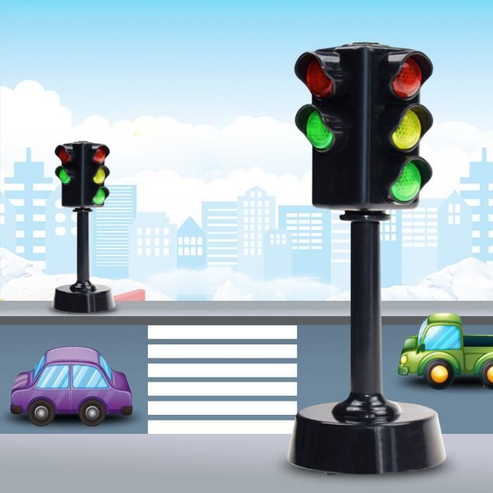 Mini Feux De Signalisation Avec Son Et LED - Jouet Éducatif Pour Enfants - Apprentissage Des Règles De Sécurité Routière