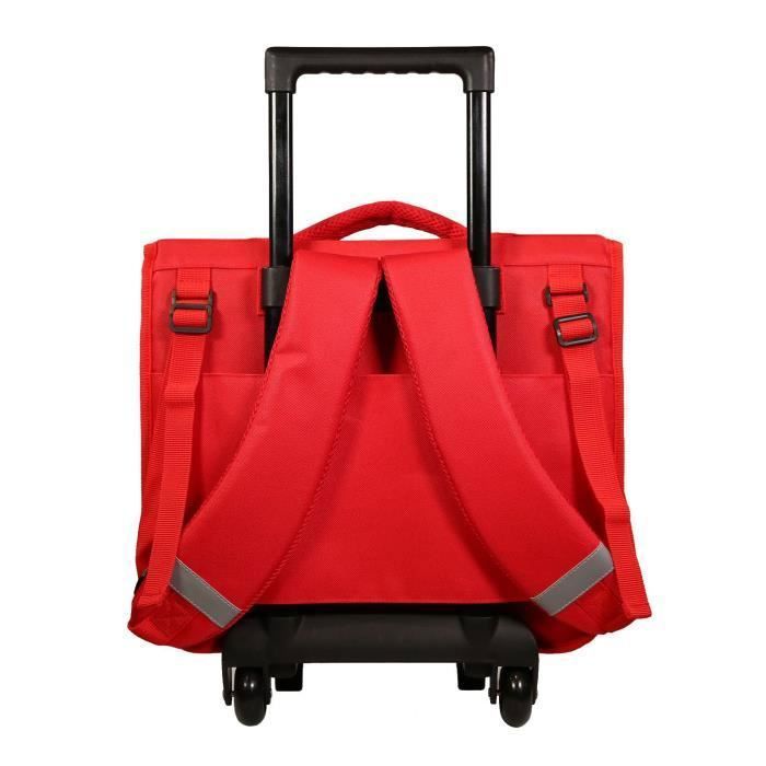 Cartable a roulettes Disney Cars Rouge BAGTROTTER 38 cm Enfant Garcon Cdiscount Bagagerie Maroquinerie