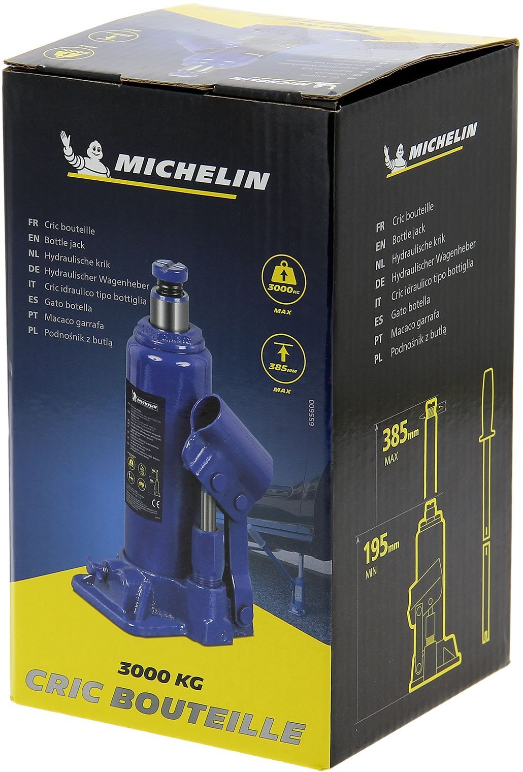 Cric Hydraulique à Bouteille START – Capacité 6 Tonnes – Levage D’urgence – T20406