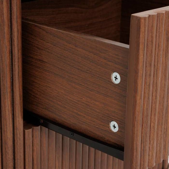 Commode Atmosphera Créateur d'intérieur - Commode en Bois 4 Tiroirs Charlie 90cm Marron