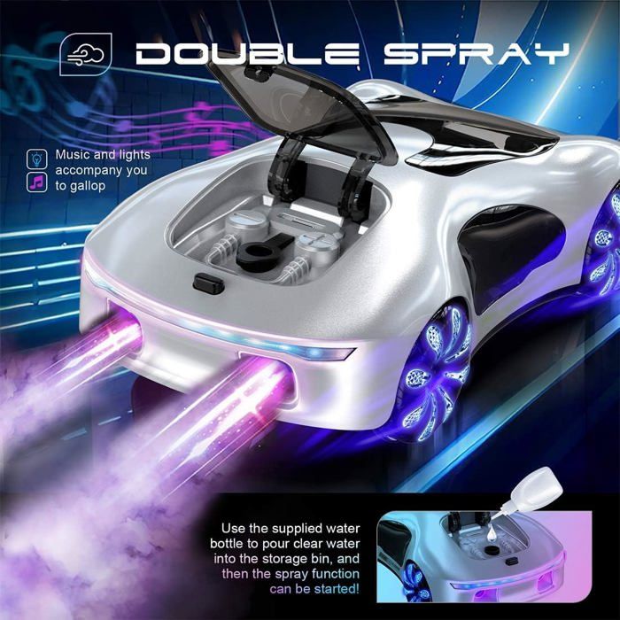 Drfeify Voiture de dérive RC RC Drift Car, 4 Roues Motrices 1/24