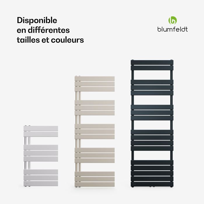 Sèche-serviettes électrique Mural Intelligent – 80W, Température Constante 55°C – 4 Barres, étanche IPX4 – Pour Salle De Bain