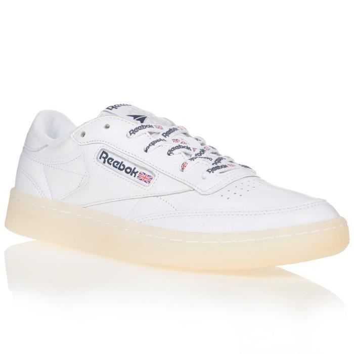 REEBOK Baskets Club C 85 Taped Blanc/Bleu Mixte