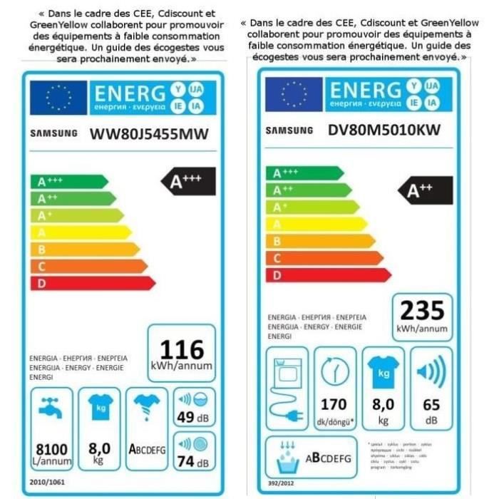 Pack  -WW80J5455MW-Lave linge frontal 8kg-14004