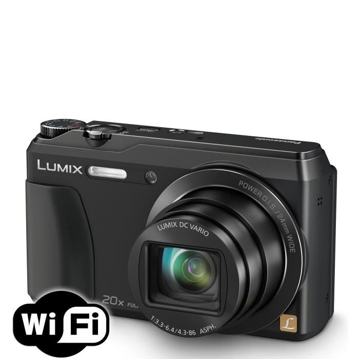 PANASONIC TZ55 Noir - MOS 16MP Zoom 20x Appareil photo numérique