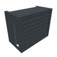 Cache climatiseur extérieur ATOLE en aluminium thermolaqué - Taille 0 : H. 69 x L. 90 x P. 50 cm - Gris anthracite