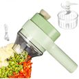 Ensemble de coupe-légumes électrique 4 en 1 - Coupe-légumes électrique multifonction - Hachoir portable - Accessoires de cuisine-0