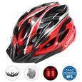 Red With light -casque avec visière, moulé, pour vélo de route en montagne, cyclisme, protection sûre pour hommes et femmes-0