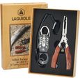 LAGUIOLE - Laguiole 40268483 Coffret Pêcheur contenant une Pince (22 cm) et un Crochet en Acier Inoxydable avec Manche en Bois de-0