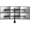 NEWSTAR FPMA-D700D6 - Montage sur bureau pour 6 écrans LCD - noir - Taille d'écran : 19"-27"-0