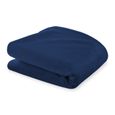 Housse d'oreiller Side Sleeper Velours 40 x 145 cm -pour oreillers longs en coton Bleu Marine-0