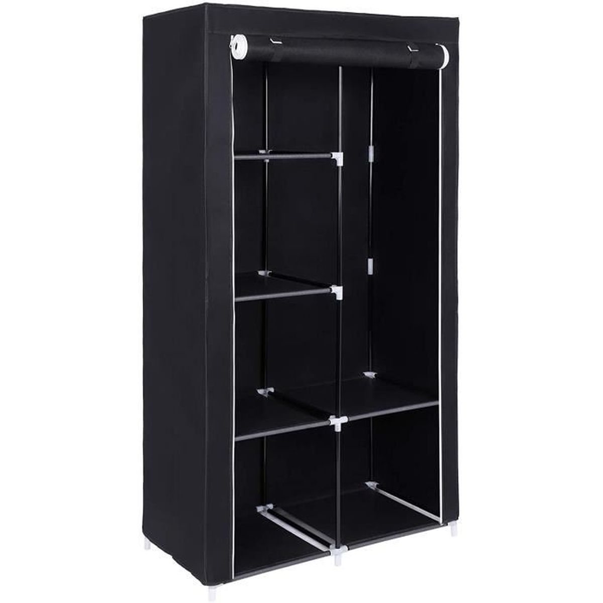 Armoire De Rangement Penderie Dressing En Tissu Non Tisse Porte Manteau Diy 170 X 88 X 45 Cm Noir Achat Vente Penderie Mobile Soldes Sur Cdiscount Des Le 20 Janvier Cdiscount