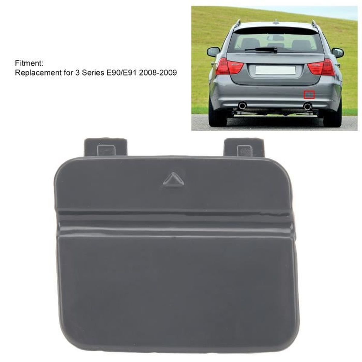 Couverture Pare-Chocs Arrière XC60 Noir Onyx – Pièce Compatible 39849034, Protection Caoutchouc