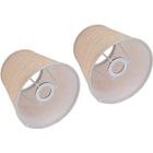 Abat-jour - SALALIS - E14 - 2 pièces - Style Européen - Lin - Métal