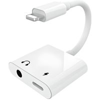 Lightning à 3.5 mm Adaptateur Audio+Adaptateur de Chargeur pour iPhone X 10-8-8 P iPhone7-7.2 in 1 écouteurs Adaptateur Casque Aux A