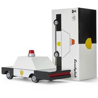 Petites voitures et mini modèles rétro classiques en bois Candylab Candycar Véhicules design pour enfants et adultes  - Police Car