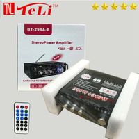Amplificateur de puissance stéréo HiFi 2CH Mini - Noir - BT-298A - Bluetooth - USB - FM Radio