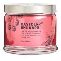 PARTYLITE - Pot à bougie 3 mèches Parfum : Framboise Rhubarbe