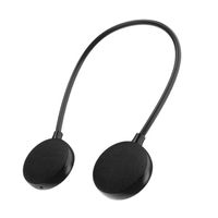 Haut-parleur tour de cou sans fil IPX5 cadeau pliable étanche 600mAh Bluetooth haut-parleur de cou pratique pour ordinateur Le noir