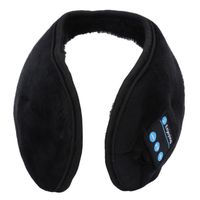 HURRISE cache-oreilles pour musique Cache-oreilles d'hiver Musique pour Bluetooth 5.0 Chauffe-oreilles rechargeable compatible avec