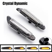 phares - feux,Crystal pin type--Clignotant LED dynamique, indicateur latéral, répéteur de miroir, pour BMW E46 E90 E91 E92 E93 E60 E