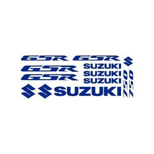 STICKERS Stickers Suzuki Gsr 750 Ref: MOTO-140 Bleu foncé