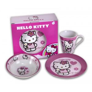 ENSEMBLE REPAS Coffret repas Hello Kitty 3 pièces en céramique