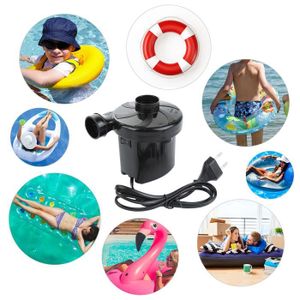 RHAFAYRE Pompe à air électrique portable pour matelas gonflable pour  piscines, bateaux, jouets gonflables, camping, avec 3 accessoires, 240 V  CA/12 V DC