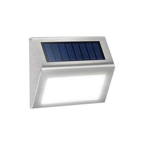 BALISE - BORNE SOLAIRE  Lampadaire extérieur,Lampe solaire d'extérieur à 3 LED en acier inoxydable, conforme à la norme IP65, éclairage - Blanc froid-2PCS