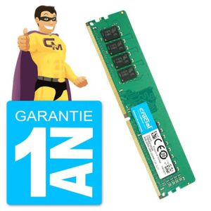 MÉMOIRE RAM 8Go RAM DDR4 PC4-19200U Crucial CT8G4DFD824A.C16FF