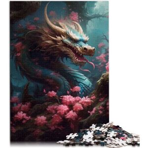 PUZZLE Puzzle Pour Adultes Dragon Japonais Cerise Puzzle 