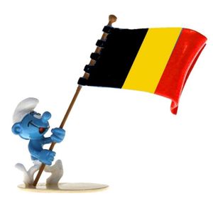 FIGURINE - PERSONNAGE Figurines - Figurine Pixi Les Schtroumpfs, le Schtroumpf porte-drapeau belge 6470 (2020) -