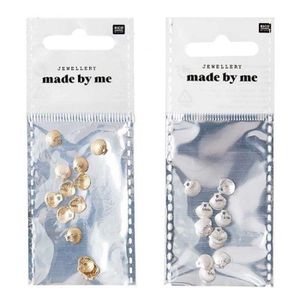 Perles 24 perles mini coquillages pour bijoux - Doré & ar