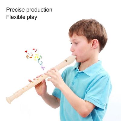 Flute Enfant Flute a Bec Avec Tige de Nettoyage Flûte à Bec Soprano  Instrument de Style Allemand Soprano 8 Trous Plastique Amovible pour Enfants  Débutants Adultes