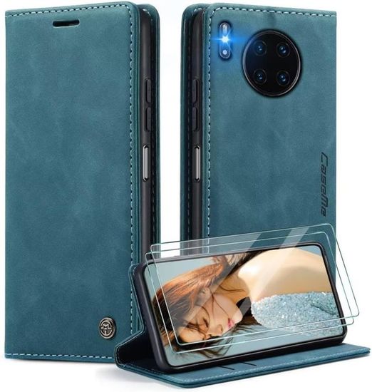Coque étui Portefeuille Pour Huawei Mate 10 Pro + Verre Trempé Inclus - Neuf - Marque Htdmobiles