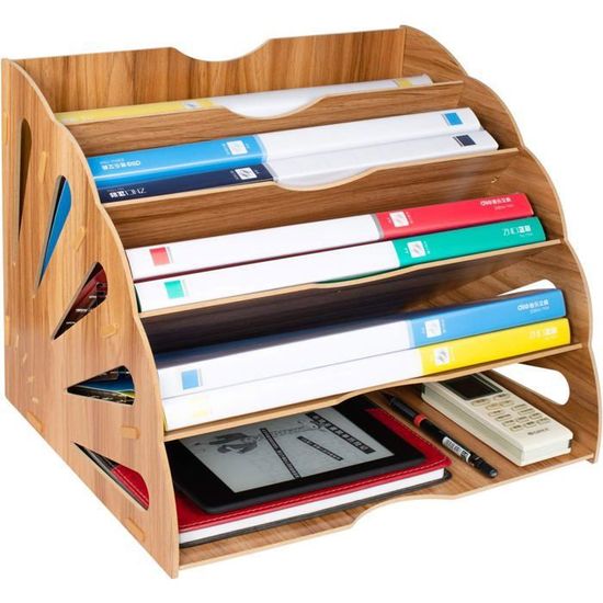 Tri Documents Bureau Organisateur De Bureau Acrimet 5 Compartiments Incliné - Bleu Accessoire Organisation Bureau