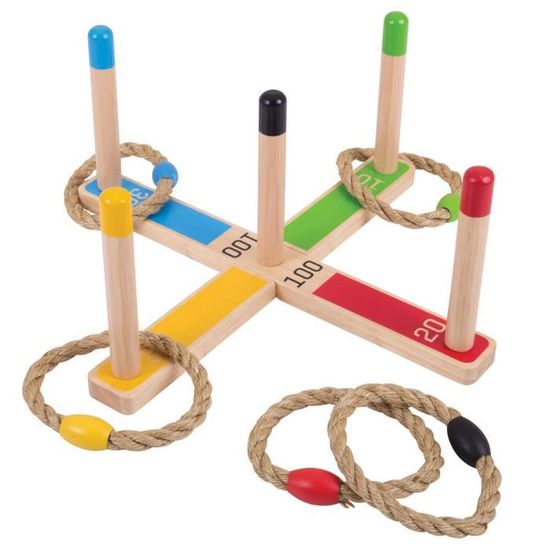 Lot De 10 Cordes à Lancer D'anneaux Avec Sac De Rangement – Jeu Extérieur, Couleurs Variées, Pour Fêtes Et Famille