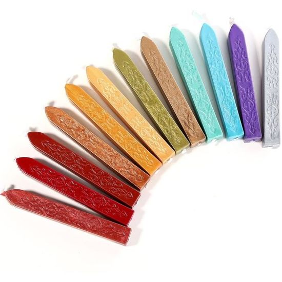 5 Bâtonnets De Cire à Cacheter - 10 Couleurs Au Choix Pour Lettres Et Invitations (style Vintage)