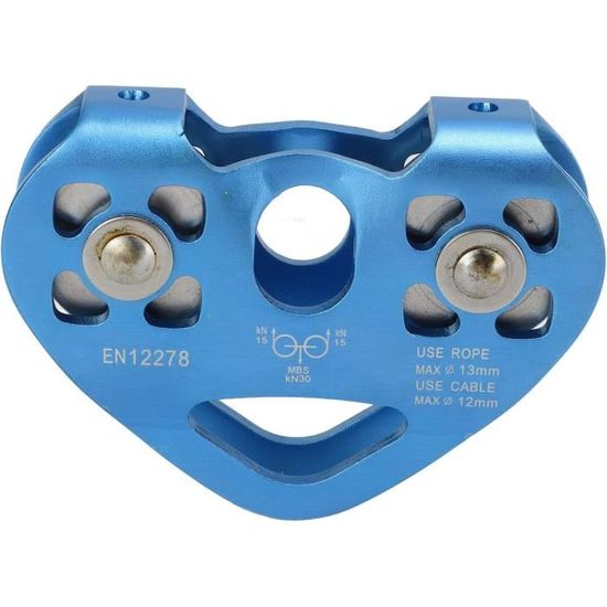 Poulie Double Escalade 30KN - Aluminium Aviation - Pour Tyrolienne Et Sauvetage - Charge 3000kg
