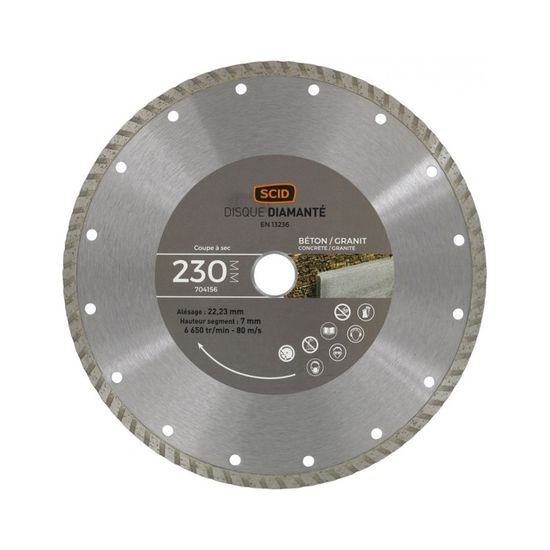 Disque Diamant Soudé Au Laser à Tronçonner Le Béton Et La Pierre 300 X 20 Mm A Bordure Segmentee Disque Diamant Soudé Au Laser à Tronçonner Le Béton Et La Pierre 300 X 20 Mm A Bordure Segmentee