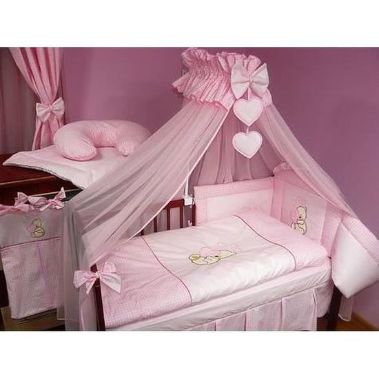Set De Lit De Luxe 9 Pieces Pour Filles Et Garcons 24 Differents Designs 13 Cœur Rose Cdiscount Puericulture Eveil Bebe
