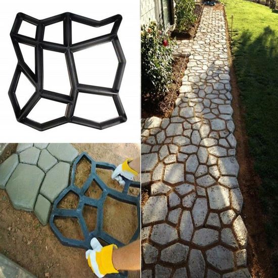 Crea Tus Propias Losas De Cemento Para Jardín: Molde Reutilizable Para Adoquines De Hormigón
