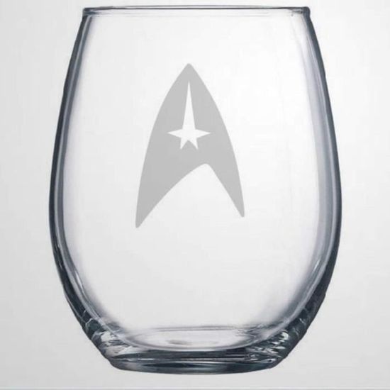 Star Trek Verre agrave; vin sans pied en cristal graveacute; pour whisky ou liqueur Ideacute;al pour pegrave;re, maman,