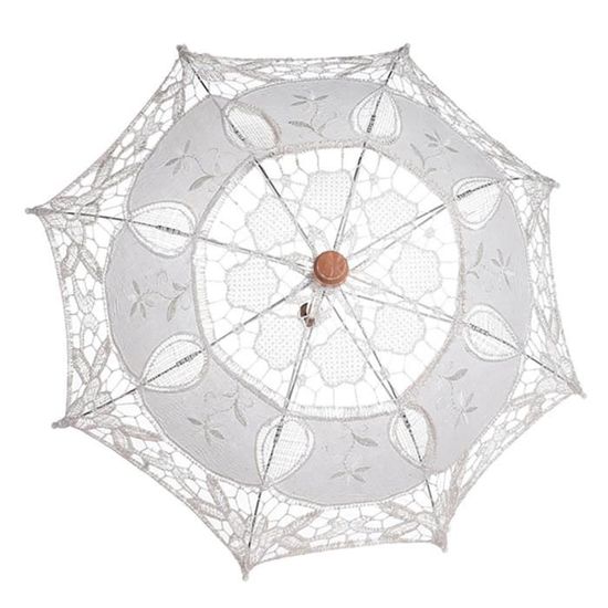 Parapluie Dentelle Blanc Vintage – Accessoire Photo Mariage, Déco Romantique – Réglable, Léger, Pour Femmes Et Filles