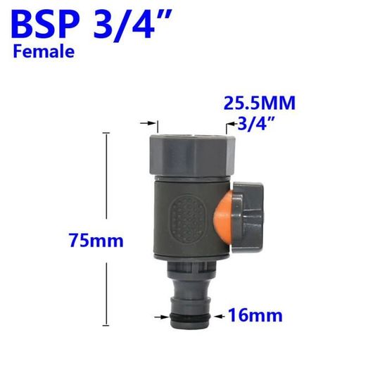 Hydrogarden Connecteur Rapide Pour Tuyau D'arrosage Avec Vanne D