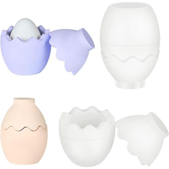 Moule En Silicone Pour Œufs De Pâques - 8 Cavités Ovales - Pour Chocolat, Bonbons, Glaçons, Savon - Utilisable Au Four, Congélateur, Lave-vaisselle